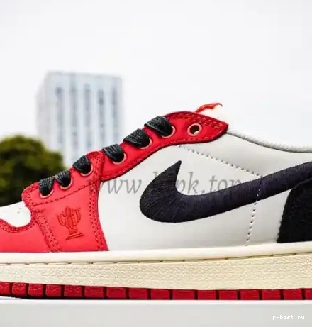 Retro GOD SHIP RETAIL Varsity PK MATERIALS 1 READY TO Red LowWhite Jordan 0502